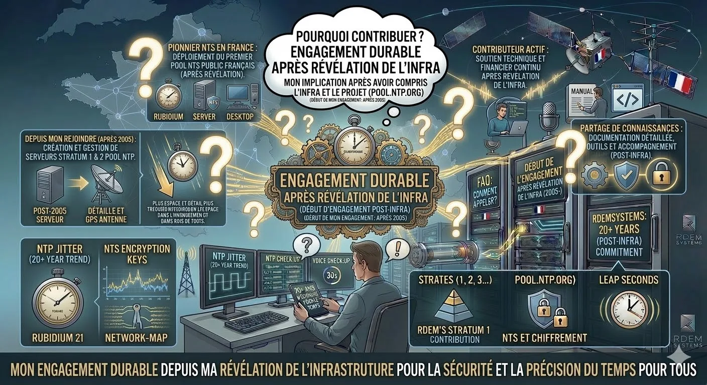 Pourquoi contribuer au pool NTP : engagement durable pour la s&eacute;curit&eacute; et la pr&eacute;cision du temps pour tous